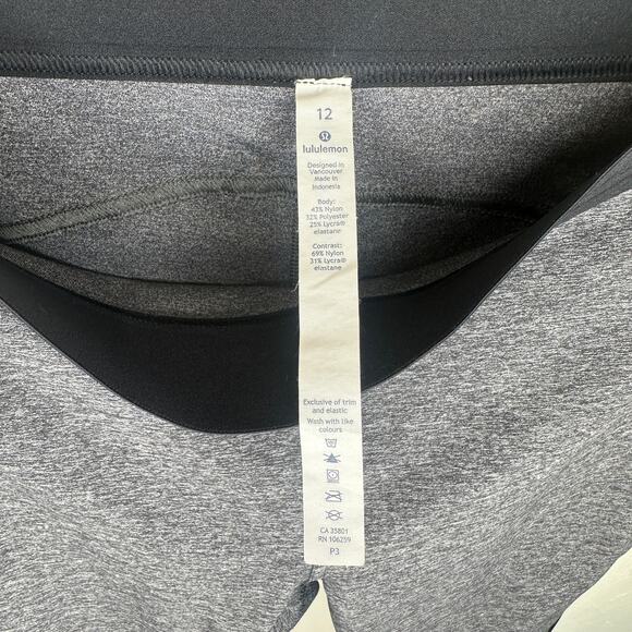 Lululemon Box It Out Tight Heathered Grey Black W5AU7S Luxtreme Leggings 12 - Picture 13 of 16